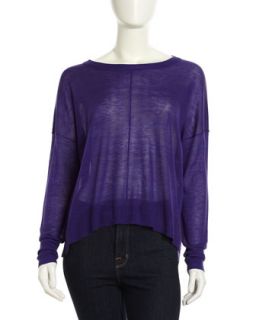 Hi Lo Oversized Sweater, Ultra Violet