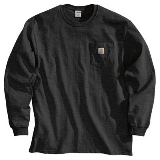 Carhartt Workwear Long Sleeve Pocket T Shirt   Black, Large, Regular Style,