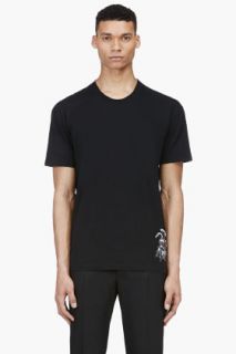 Mcq Alexander Mcqueen Black Embroidered Bunny T_shirt