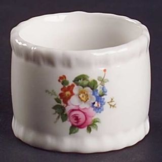 Coalport Ludlow Napkin Ring, Fine China Dinnerware   Pink, Blue & White Flowers,