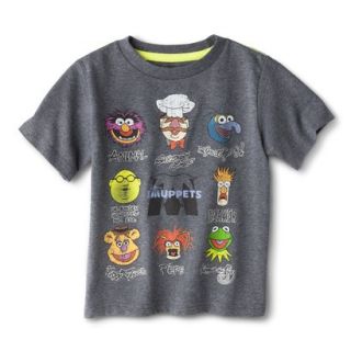 Disney The Muppets Infant Toddler Boys Short Sleeve Tee   Charcoal Heather 12 M