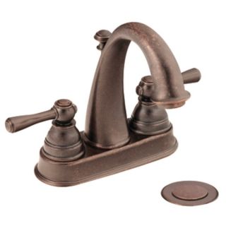 Moen 6121ORB Bathroom Faucet, Kingsley TwoHandle w/ Drain Assembly Oil Rubbed Bronze