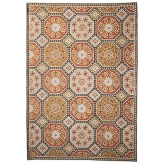 Threshold Indoor/Outdoor Mosaic Area Rug   Red/Gold (4x6)