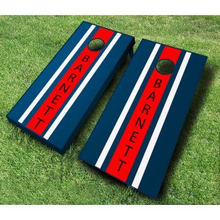 Personalized Striped Tournament Cornhole Set   105P RED ROY RED/ROY