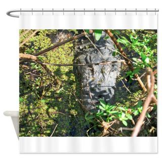  Big Gator In the Swamp Shower Curtain  Use code FREECART at Checkout
