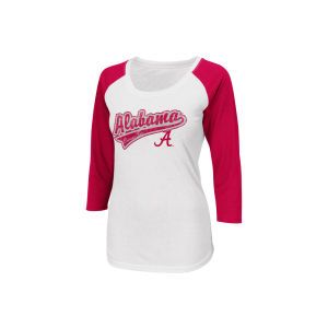 Alabama Crimson Tide Colosseum NCAA Womens Shortstop Three Quarter Sleeve Raglan T Shirt