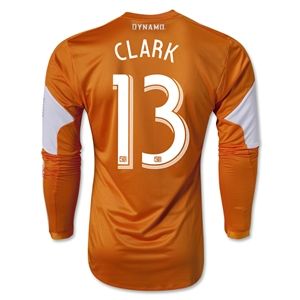 adidas Houston Dynamo 2013 CLARK LS Authentic Primary Soccer Jersey