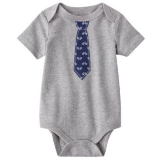 Circo Newborn Infant Boys Tie Print Bodysuit   Grey 0 3 M