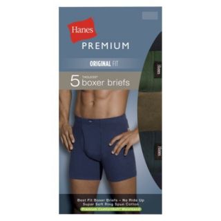 Hanes Premium Mens 5pk Comfort Soft Waistband Boxer Briefs   Assorted Colors L