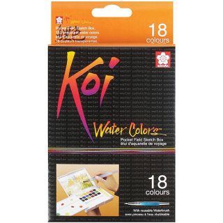 Koi 18 color Water Color Field Sketch Kit