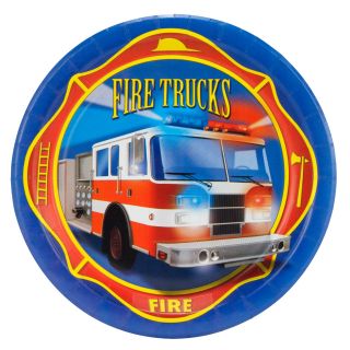 Fire Trucks Dessert Plates