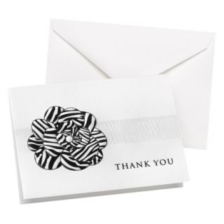 Zebra Print Flower Thank You Cards