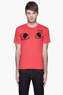 Comme Des Garons Play Red Black Eyes Logo T_shirt