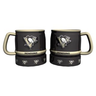 Boelter Brands NHL 2 Pack Pittsburgh Penguins Puck Style Coffee Mug  