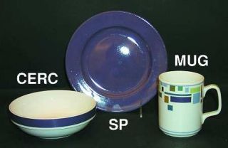 Oneida Mondrian Coupe Cereal Bowl, Fine China Dinnerware   Multicolor Interlock