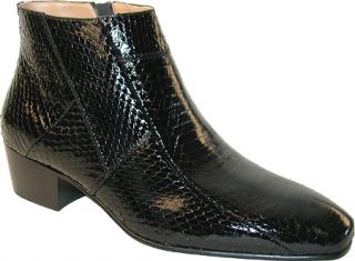 Mens Giorgio Brutini Genuine Snake 15549   Black Boots