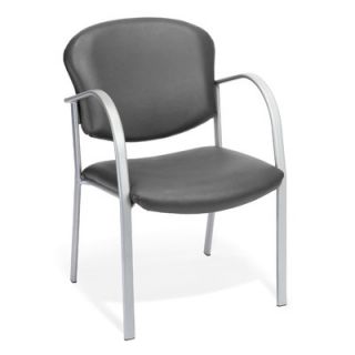 OFM Office Stacking Chair 414 Seat / Back Color Charcoal Vinyl
