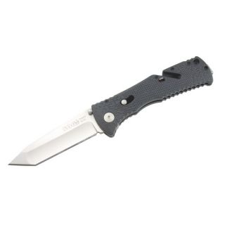 SOG Knives TF6 Trident Tanto Blade Folding Knife Satin Polish