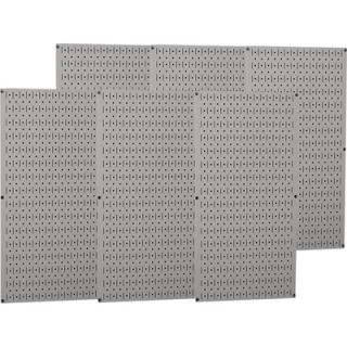 Wall Control Industrial Metal Pegboard   Gray, Six 16in. x 32in. Panels, Model#