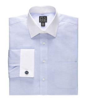Traveler Tailored Fit White Spread Collar, White French Cuff Dress Shirt JoS. A.