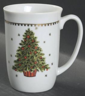 George Good Christmas Tree (Smooth) Mug, Fine China Dinnerware   Tree Center,Gol