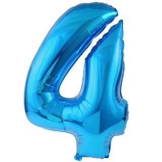 4 Blue Foil Balloon