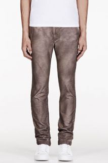 Diesel Brown Mottled Chi_tight Trousers