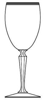 American Stemware Carmel Clear (Platinum Trim) Water Goblet   Clear, Platinum Tr