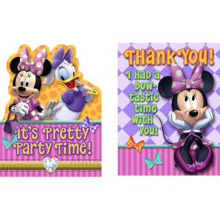 Disney Minnie Dream Party Invitations Thank You Postcards