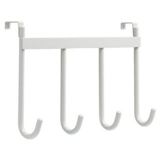 Threshold Smooth Over the Door Quad Hook   White