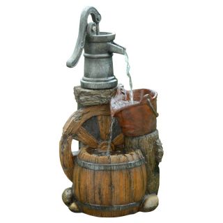 Alpine Old Fashion Pump Barrel Fountain Multicolor   WCT688