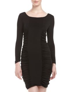 Janeeva Ruched Side Jersey Dress, Black