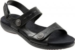 Womens Trotters Kat   Black Veg Calf Leather Casual Shoes