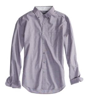 Grey AE Striped Button Down Shirt, Mens XL