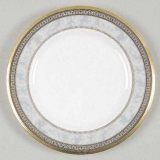 Noritake Neptune Gold Bread & Butter Plate, Fine China Dinnerware   Leaves On Bl