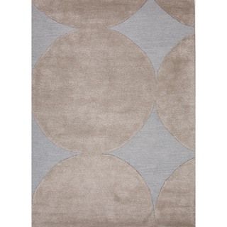 Hand tufted Modern Geometric Wool/ Silk Rug (36 X 56)