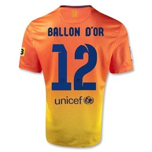 Nike Barcelona 12/13 Messi Ballon dOr Away Soccer Jersey