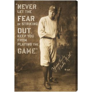 Oliver Gal Babe Ruth Quote Textual Art on Canvas 10787_16x24/10787_24x36 Size