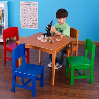 KidKraft Nantucket Primary Table and Chair Set Multicolor   26121