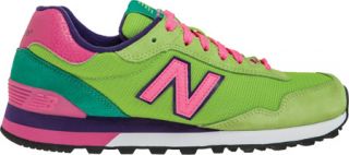 Womens New Balance WL515   Green/Pink Casual Shoes