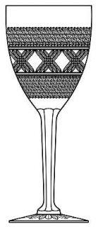Wedgwood Imperial Clear Water Goblet   Clear, Cut Crosshatch Bowl, No Trim