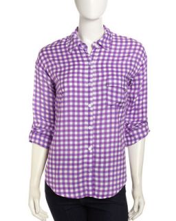 Gingham Blouse, Violet