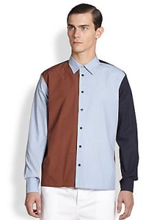 Marni Colorblocked Cotton Sportshirt   Color