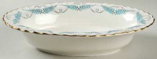 Royal Worcester Ferncroft Turquoise 10 Oval Vegetable Bowl, Fine China Dinnerwa