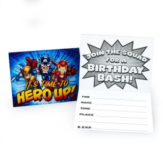 Marvel Super Hero Squad Invitations