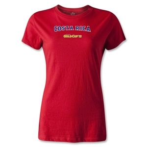 hidden CONCACAF Gold Cup 2013 Womens Costa Rica T Shirt (Red)