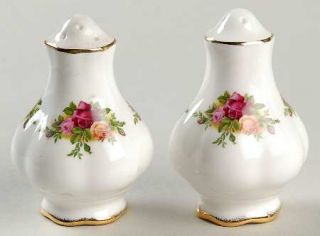 Royal Albert Old Country Roses Salt and Pepper Set, Fine China Dinnerware   Mont