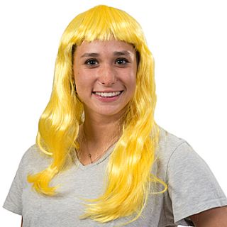 Yellow School Color Long Wig