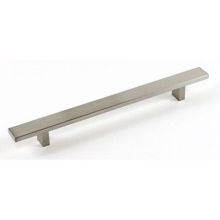 Contemporary 12 inch Rectangular Design Stainless Steel Finish Cabinet Bar Pull Handle (case Of 5)