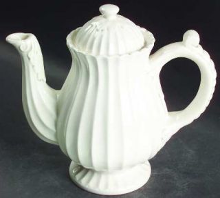 American Atelier Athena (5166) Teapot & Lid, Fine China Dinnerware   Off White,